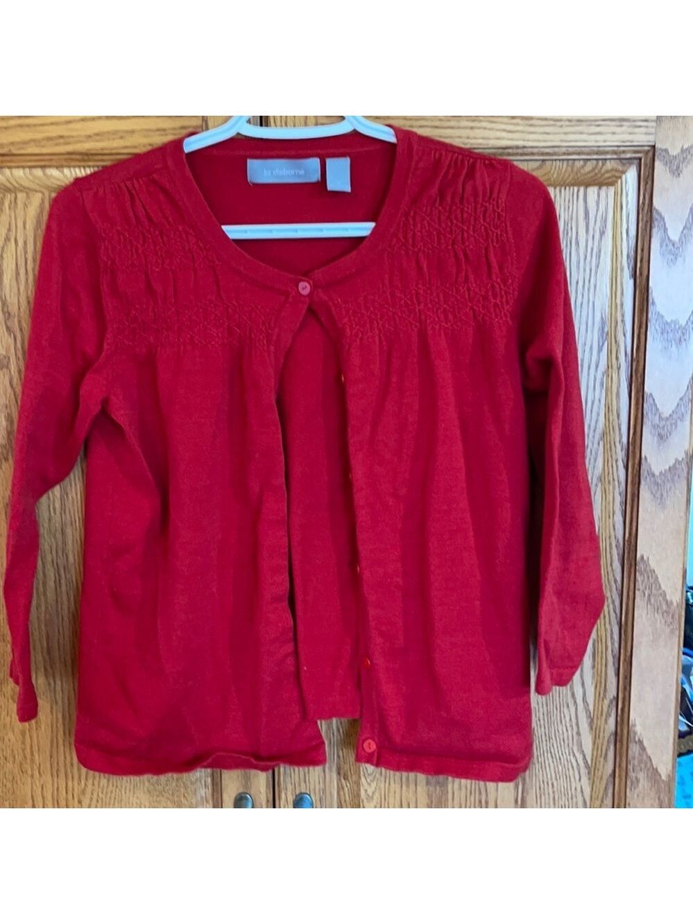 Liz Clairborne red button up sweater size M.